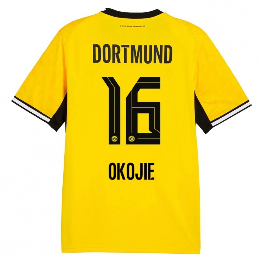 Danxen Femme Maillot Davis Okojie #16 Jaune Noir Blanc Tenues Domicile 2026/27 T-Shirt