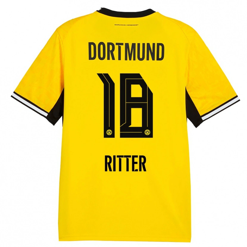 Danxen Femme Maillot Roméo Ritter #18 Jaune Noir Blanc Tenues Domicile 2026/27 T-Shirt