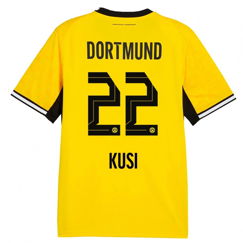 Danxen Femme Maillot Jayden Kusi #22 Jaune Noir Blanc Tenues Domicile 2026/27 T-Shirt