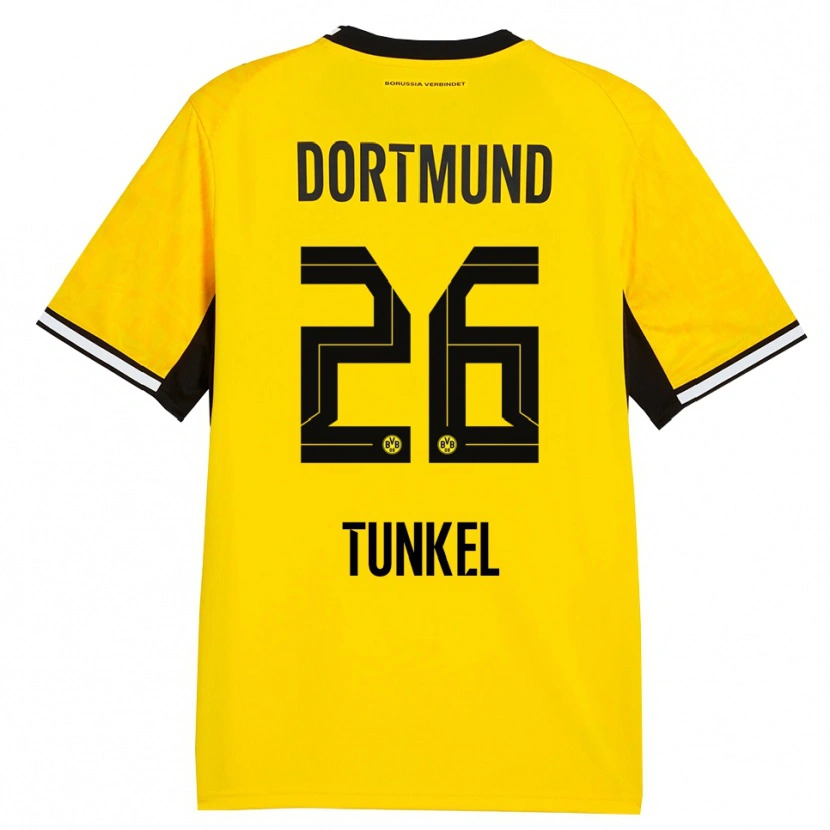 Danxen Femme Maillot Janis Tunkel #26 Jaune Noir Blanc Tenues Domicile 2026/27 T-Shirt