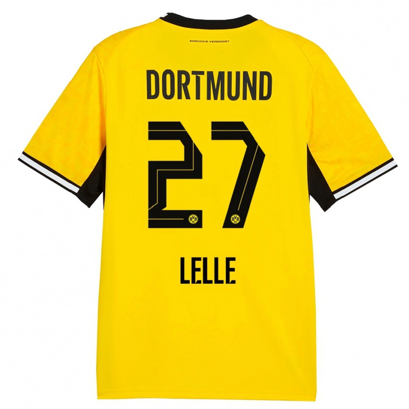 Danxen Femme Maillot David Lelle #27 Jaune Noir Blanc Tenues Domicile 2026/27 T-Shirt