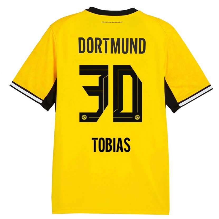 Danxen Femme Maillot Vogt Tobias #30 Jaune Noir Blanc Tenues Domicile 2026/27 T-Shirt