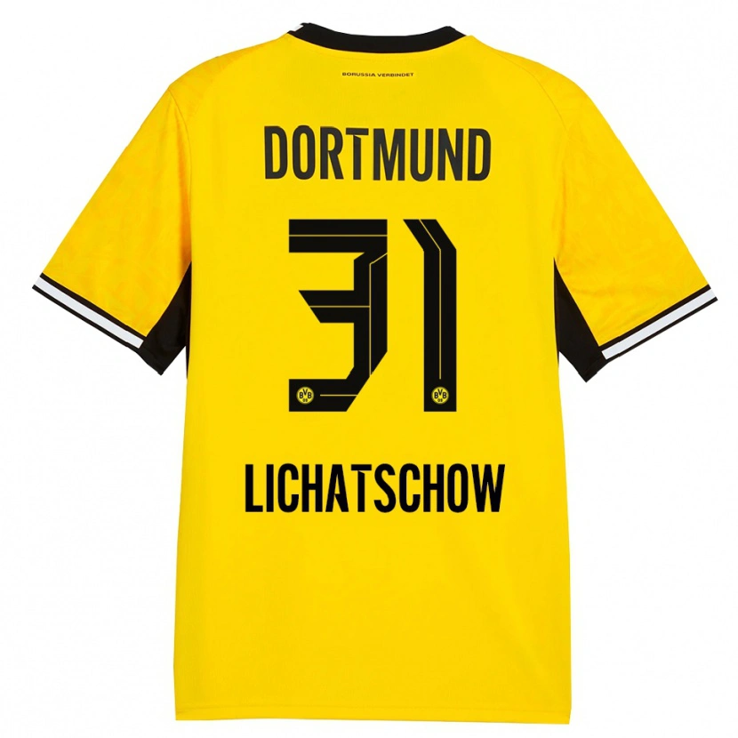 Danxen Femme Maillot Deniese Lichatschow #31 Jaune Noir Blanc Tenues Domicile 2026/27 T-Shirt