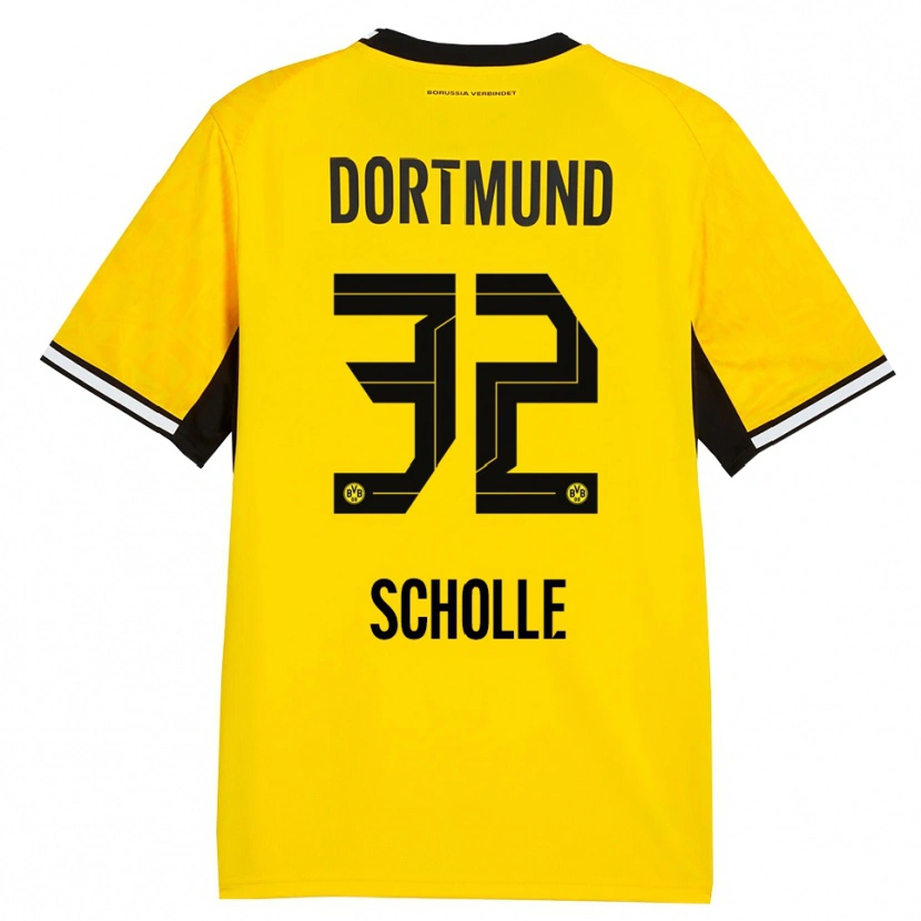 Danxen Femme Maillot Mia Scholle #32 Jaune Noir Blanc Tenues Domicile 2026/27 T-Shirt