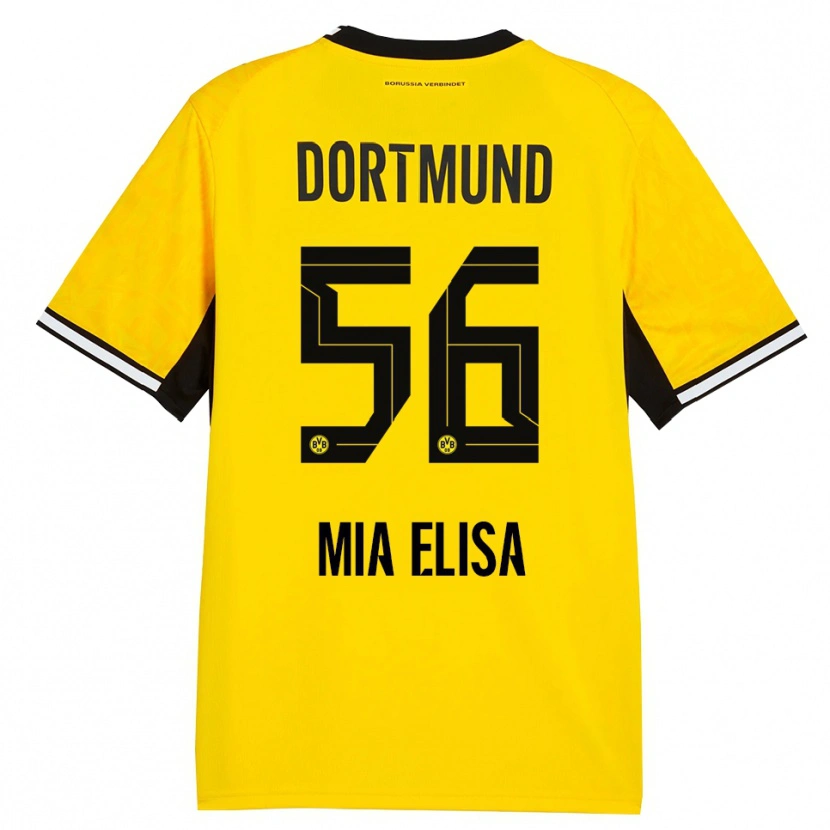 Danxen Femme Maillot Bomnuter Mia Elisa #56 Jaune Noir Blanc Tenues Domicile 2026/27 T-Shirt