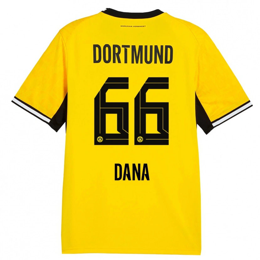 Danxen Femme Maillot Bleckmann Dana #66 Jaune Noir Blanc Tenues Domicile 2026/27 T-Shirt