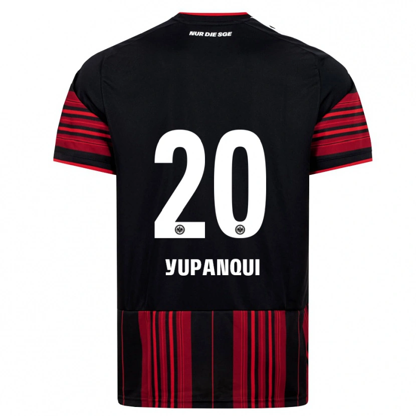 Danxen Femme Maillot Philipp Eisele Yupanqui #20 Noir Rouge Blanc Tenues Domicile 2026/27 T-Shirt