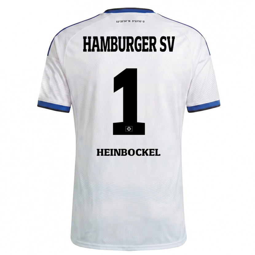 Danxen Femme Maillot Simon Heinbockel #1 Blanc Noir Bleu Tenues Domicile 2026/27 T-Shirt