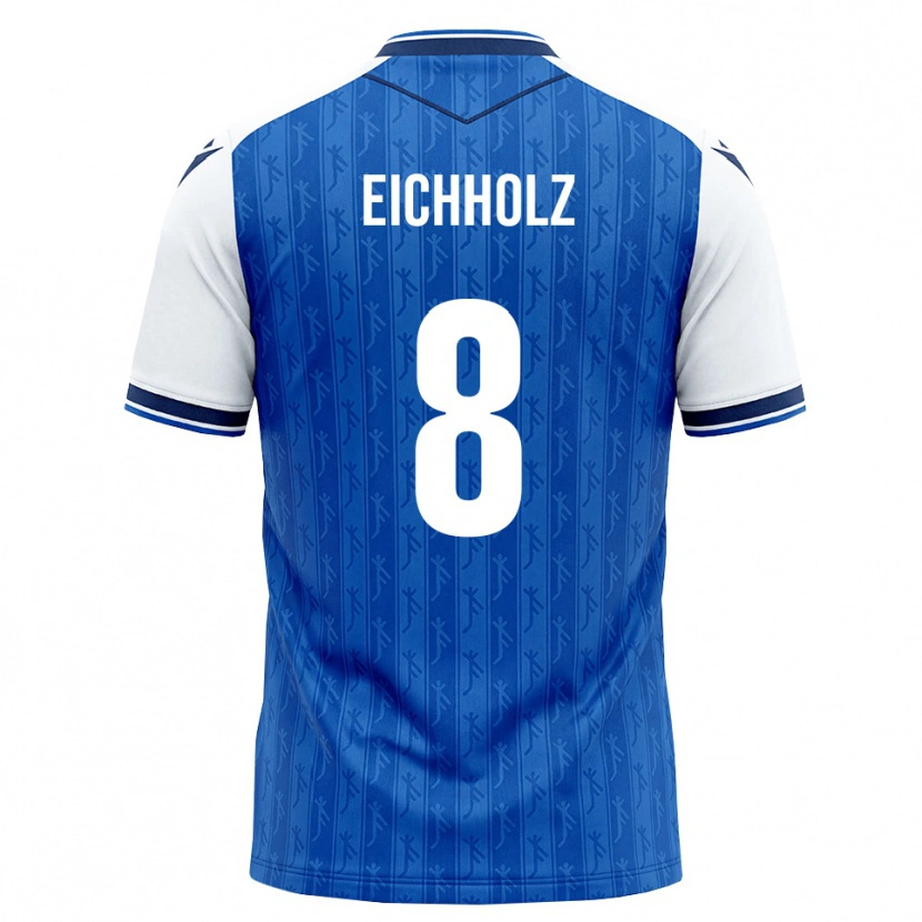 Danxen Femme Maillot Damian Eichholz #8 Bleu Roi Blanc Tenues Domicile 2026/27 T-Shirt