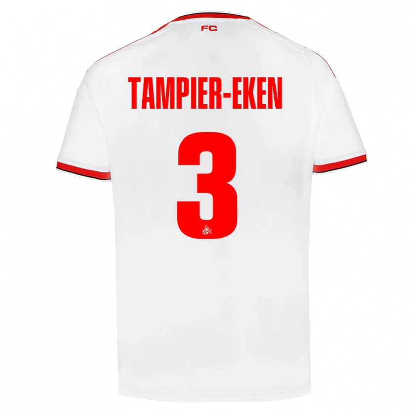 Danxen Femme Maillot Pierre Tampier-Eken #3 Blanc Rouge Noir Tenues Domicile 2026/27 T-Shirt