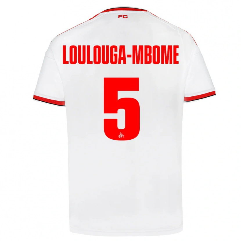 Danxen Femme Maillot Pascal Loulouga-Mbome #5 Blanc Rouge Noir Tenues Domicile 2026/27 T-Shirt