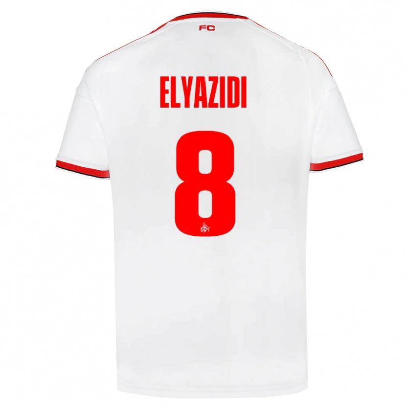 Danxen Femme Maillot Ilias Elyazidi #8 Blanc Rouge Noir Tenues Domicile 2026/27 T-Shirt