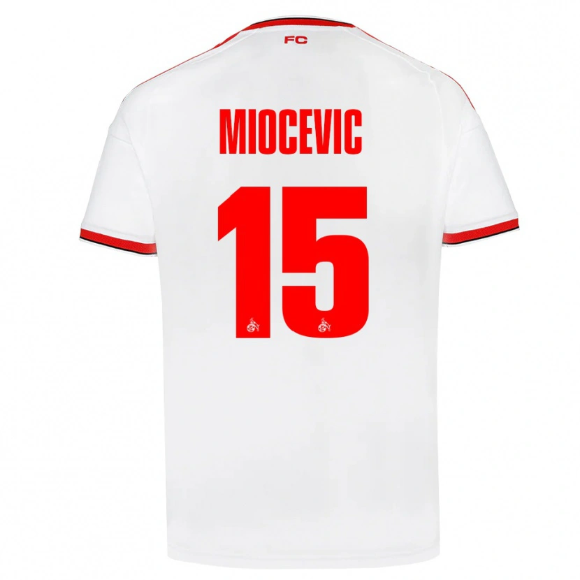 Danxen Femme Maillot Gabriel Miocevic #15 Blanc Rouge Noir Tenues Domicile 2026/27 T-Shirt