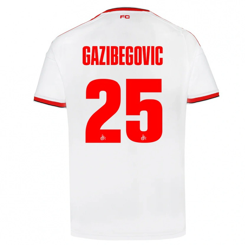 Danxen Femme Maillot Jusuf Gazibegovic #25 Blanc Rouge Noir Tenues Domicile 2026/27 T-Shirt
