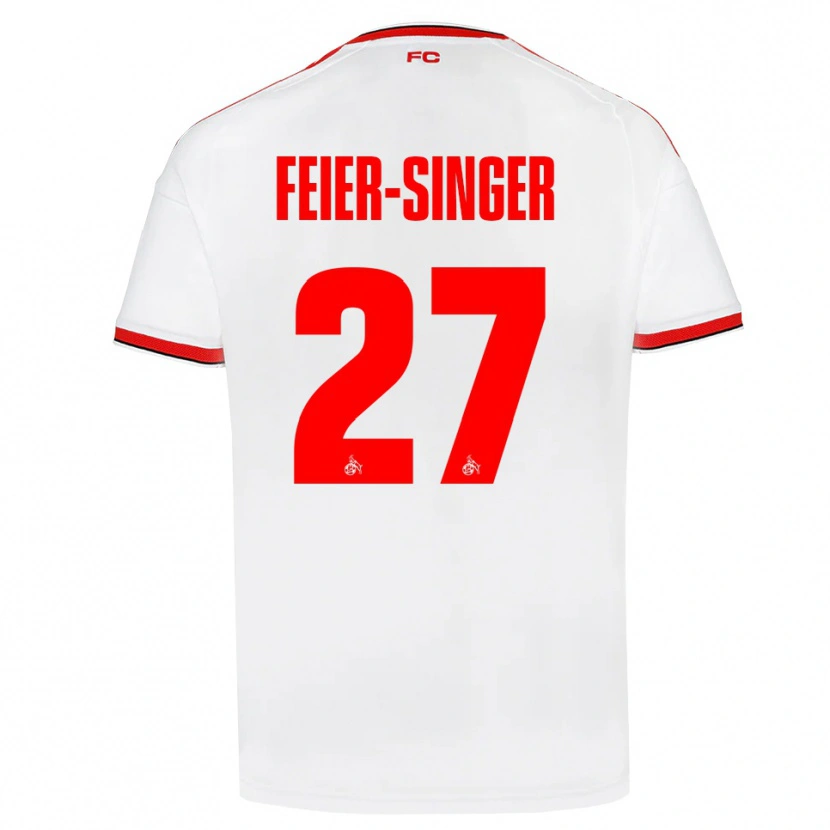 Danxen Femme Maillot Laura Feier-Singer #27 Blanc Rouge Noir Tenues Domicile 2026/27 T-Shirt