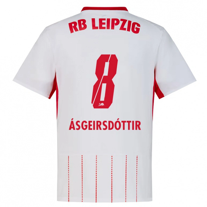 Danxen Femme Maillot Emilía Kiær Ásgeirsdóttir #8 Rouge Blanc Jaune Tenues Domicile 2026/27 T-Shirt