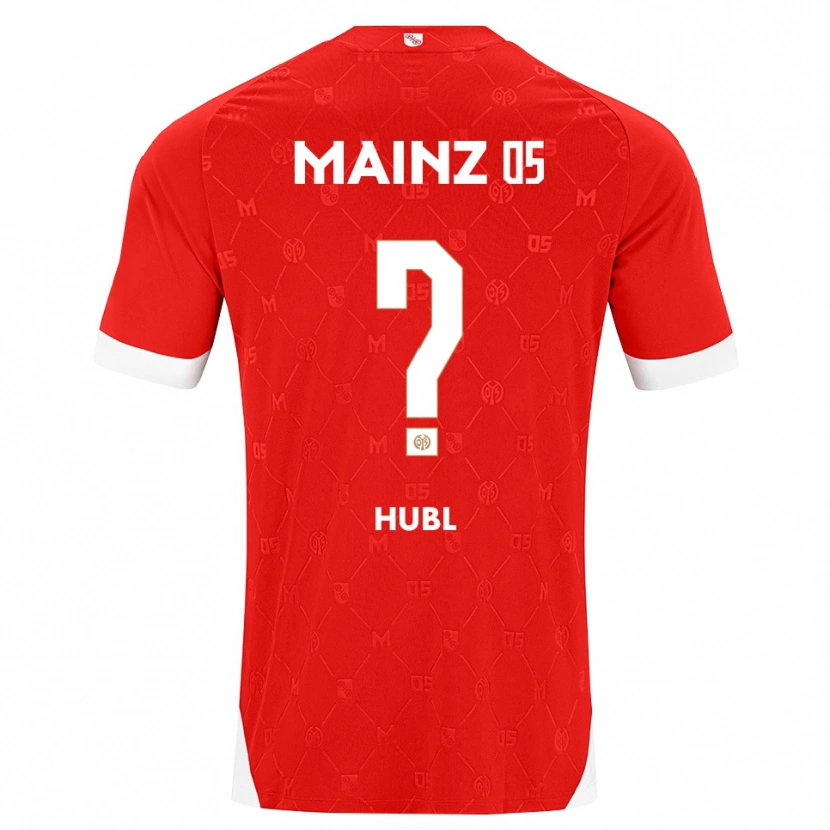 Danxen Femme Maillot Jannis Hubl #0 Rouge Blanc Tenues Domicile 2026/27 T-Shirt