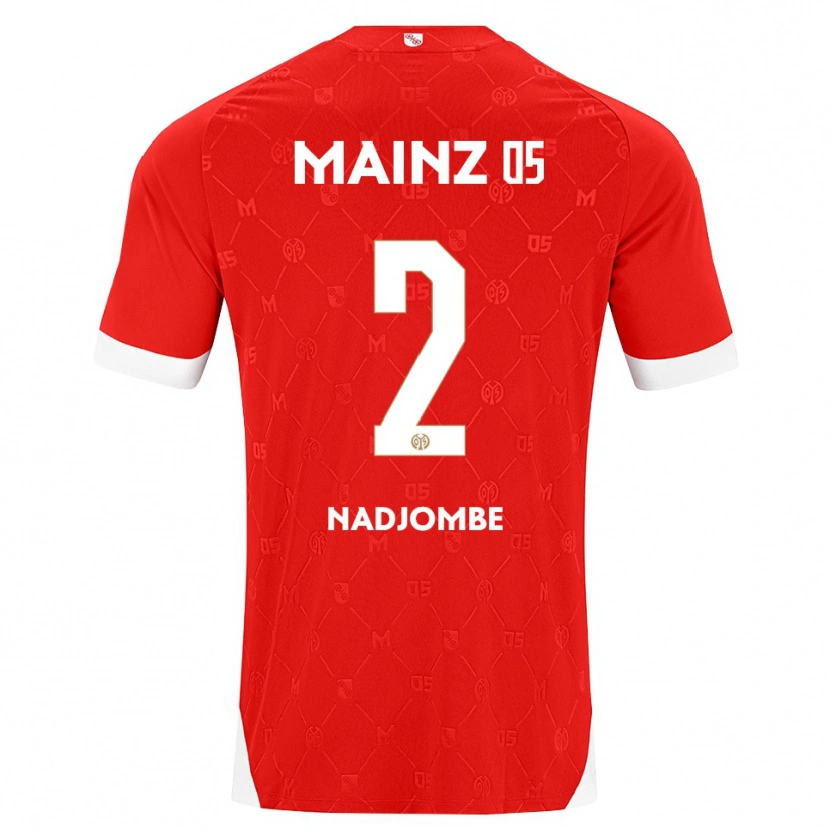 Danxen Femme Maillot Jean-Marie Nadjombe #2 Rouge Blanc Tenues Domicile 2026/27 T-Shirt