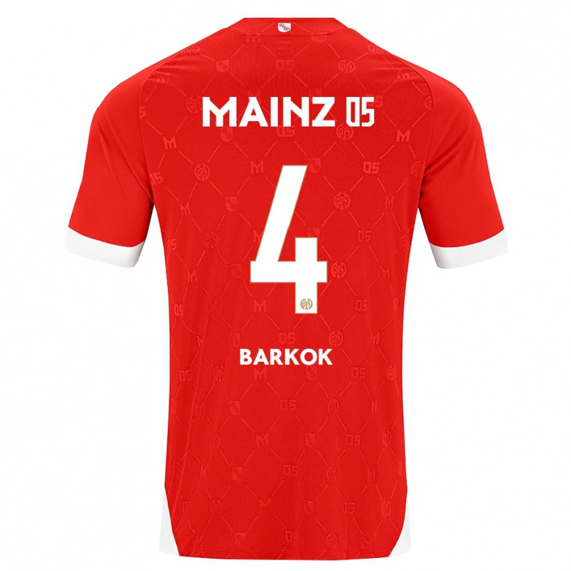 Danxen Femme Maillot Aymen Barkok #4 Rouge Blanc Tenues Domicile 2026/27 T-Shirt