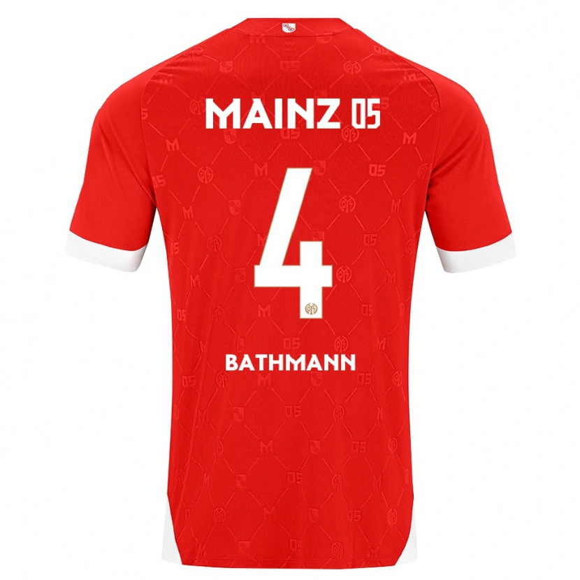 Danxen Femme Maillot Kara Bathmann #4 Rouge Blanc Tenues Domicile 2026/27 T-Shirt