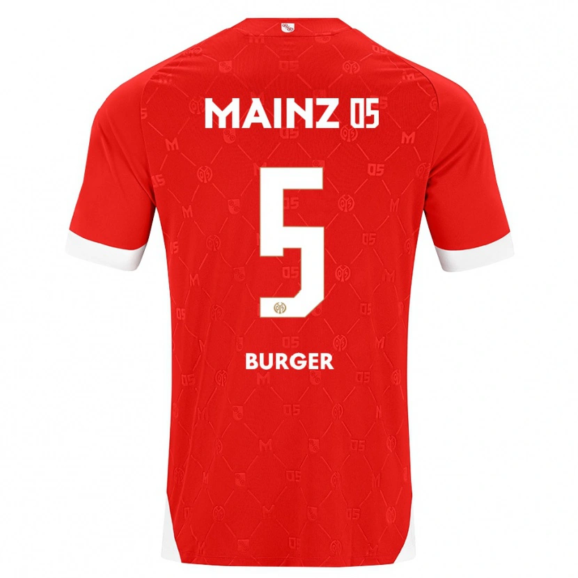 Danxen Femme Maillot Korbinian Burger #5 Rouge Blanc Tenues Domicile 2026/27 T-Shirt