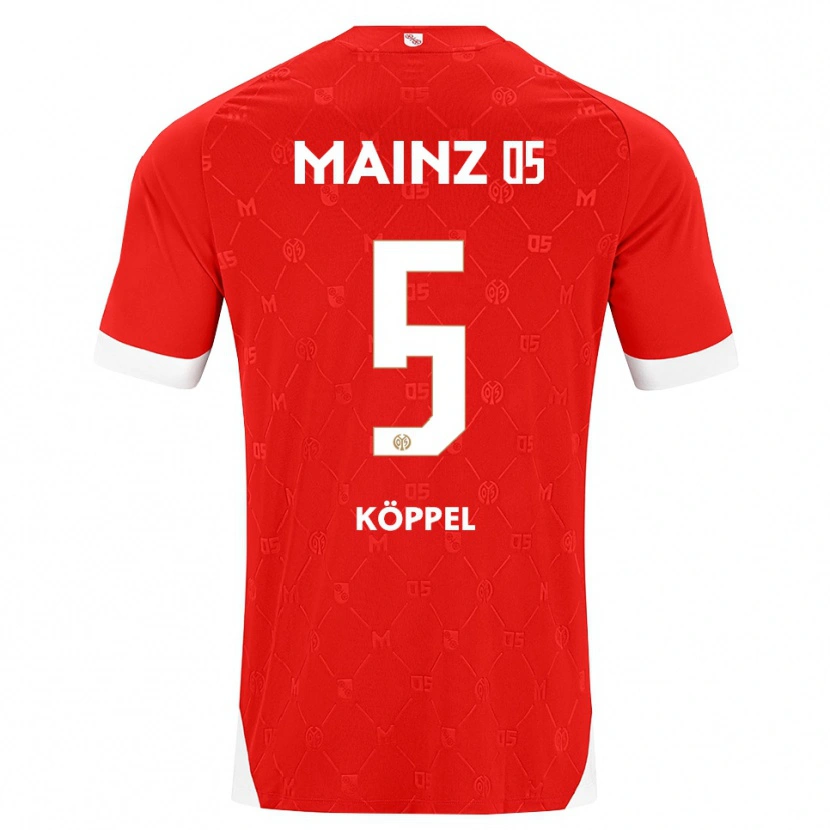 Danxen Femme Maillot Domenic Köppel #5 Rouge Blanc Tenues Domicile 2026/27 T-Shirt