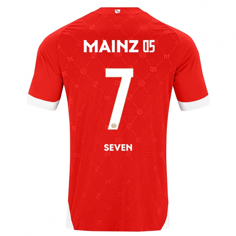 Danxen Femme Maillot Justin Seven #7 Rouge Blanc Tenues Domicile 2026/27 T-Shirt