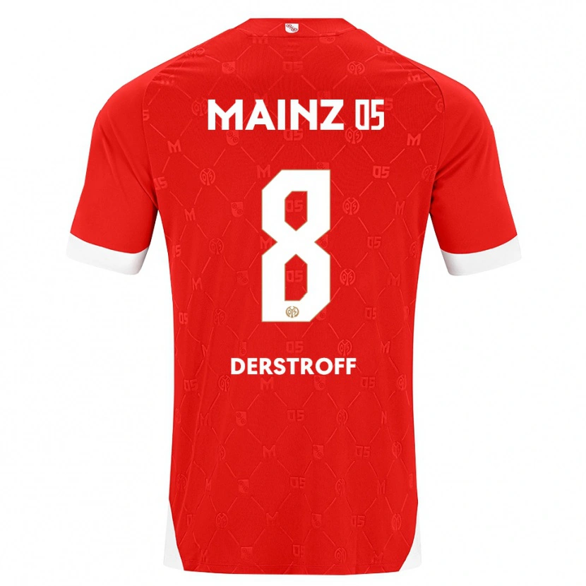 Danxen Femme Maillot Julian Derstroff #8 Rouge Blanc Tenues Domicile 2026/27 T-Shirt