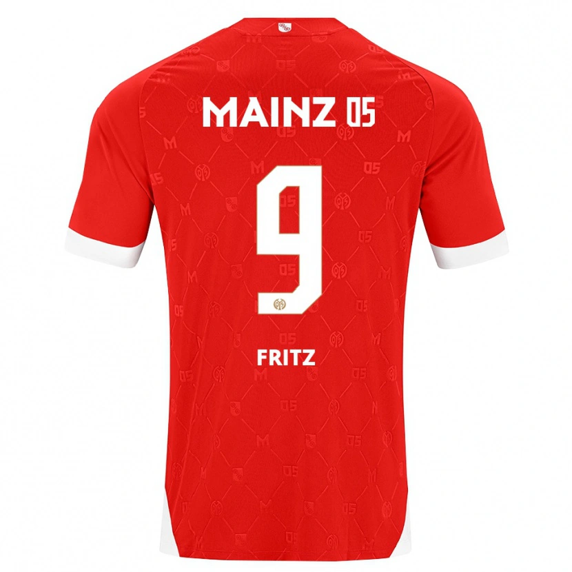 Danxen Femme Maillot April Fritz #9 Rouge Blanc Tenues Domicile 2026/27 T-Shirt