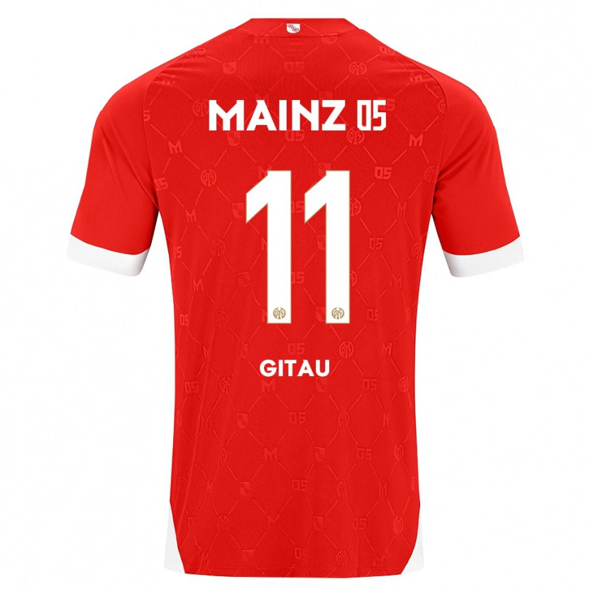 Danxen Femme Maillot Andre Gitau #11 Rouge Blanc Tenues Domicile 2026/27 T-Shirt
