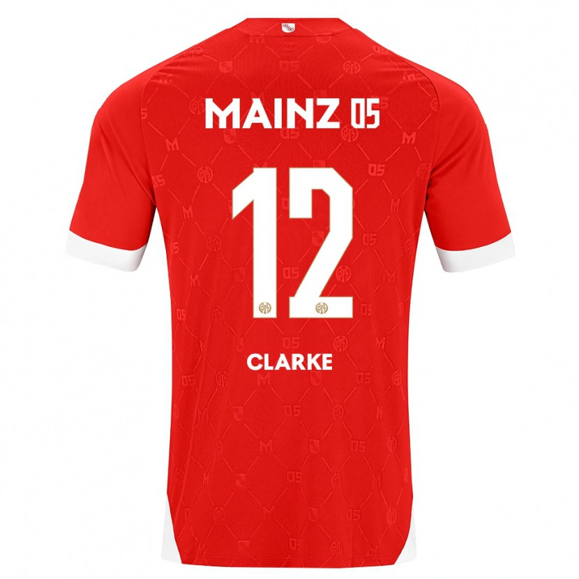 Danxen Femme Maillot Sarah Clarke #12 Rouge Blanc Tenues Domicile 2026/27 T-Shirt