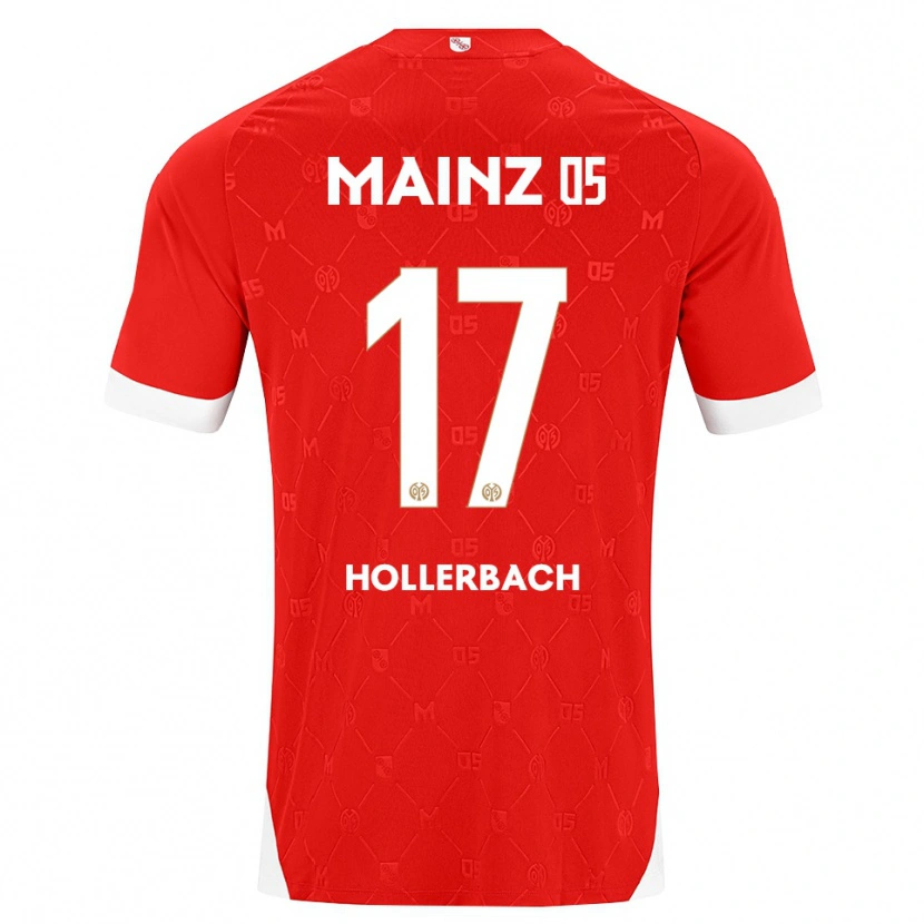 Danxen Femme Maillot Benedict Hollerbach #17 Rouge Blanc Tenues Domicile 2026/27 T-Shirt