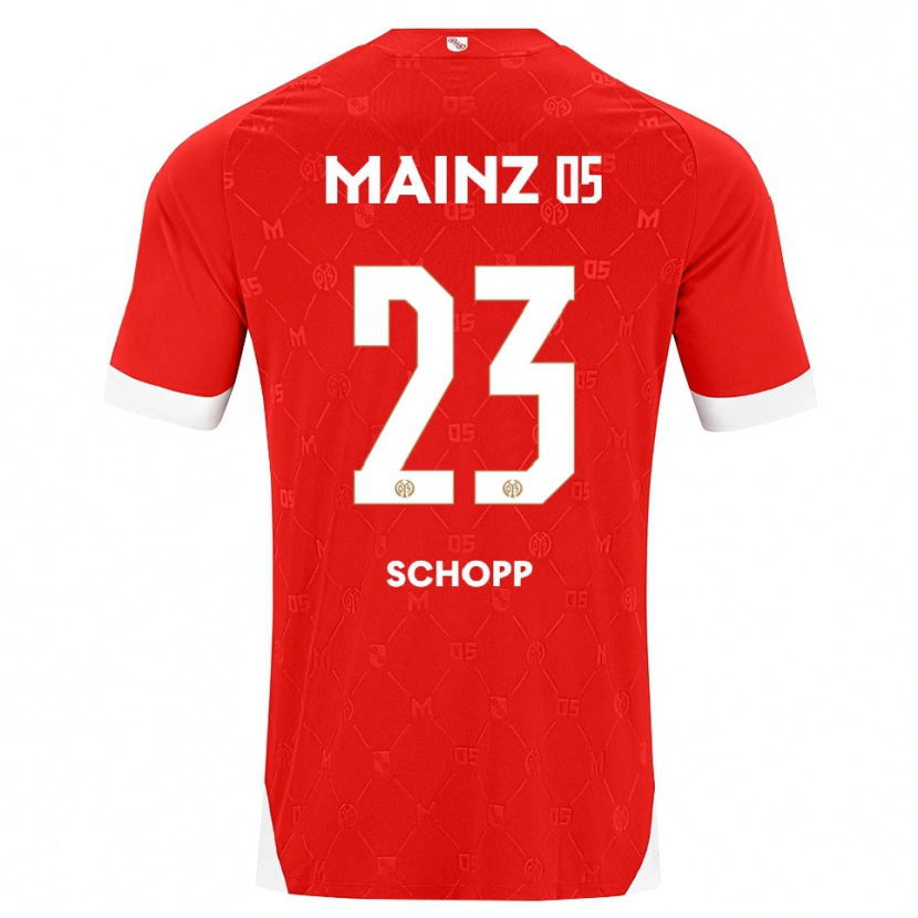 Danxen Femme Maillot Konstantin Schopp #23 Rouge Blanc Tenues Domicile 2026/27 T-Shirt