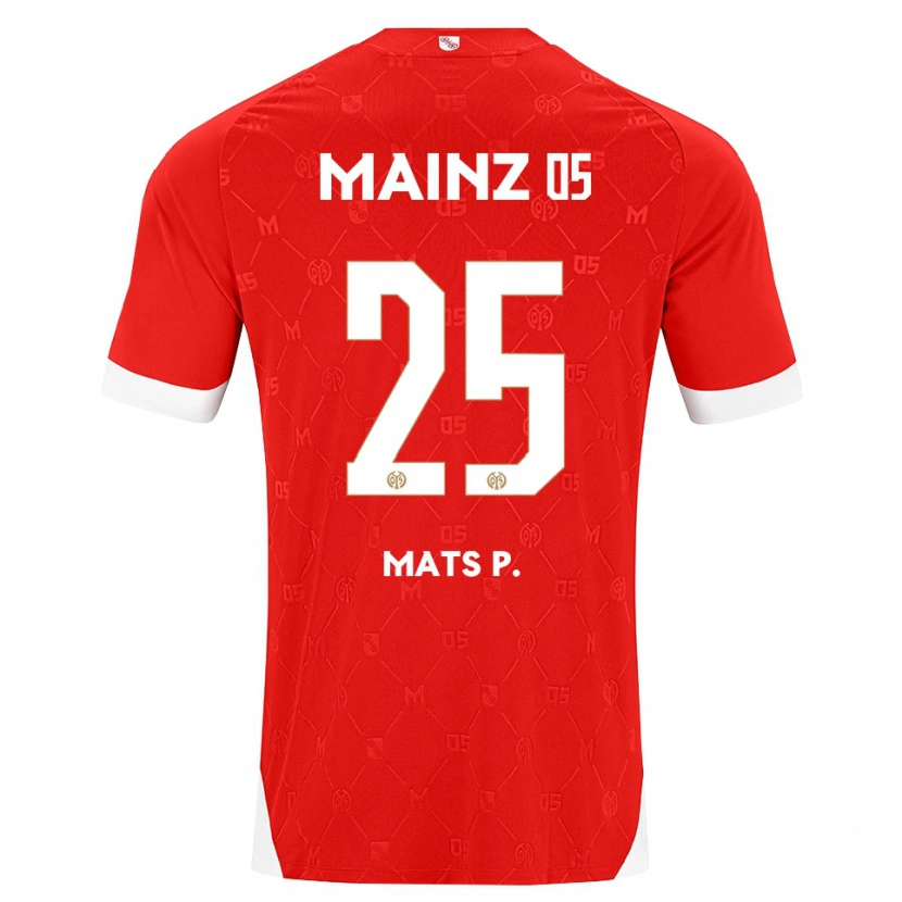 Danxen Femme Maillot Mats Preßler #25 Rouge Blanc Tenues Domicile 2026/27 T-Shirt