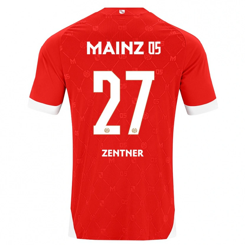 Danxen Femme Maillot Robin Zentner #27 Rouge Blanc Tenues Domicile 2026/27 T-Shirt