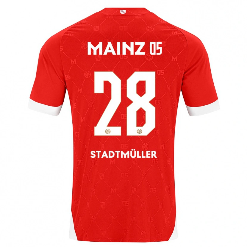 Danxen Femme Maillot Elias Stadtmüller #28 Rouge Blanc Tenues Domicile 2026/27 T-Shirt