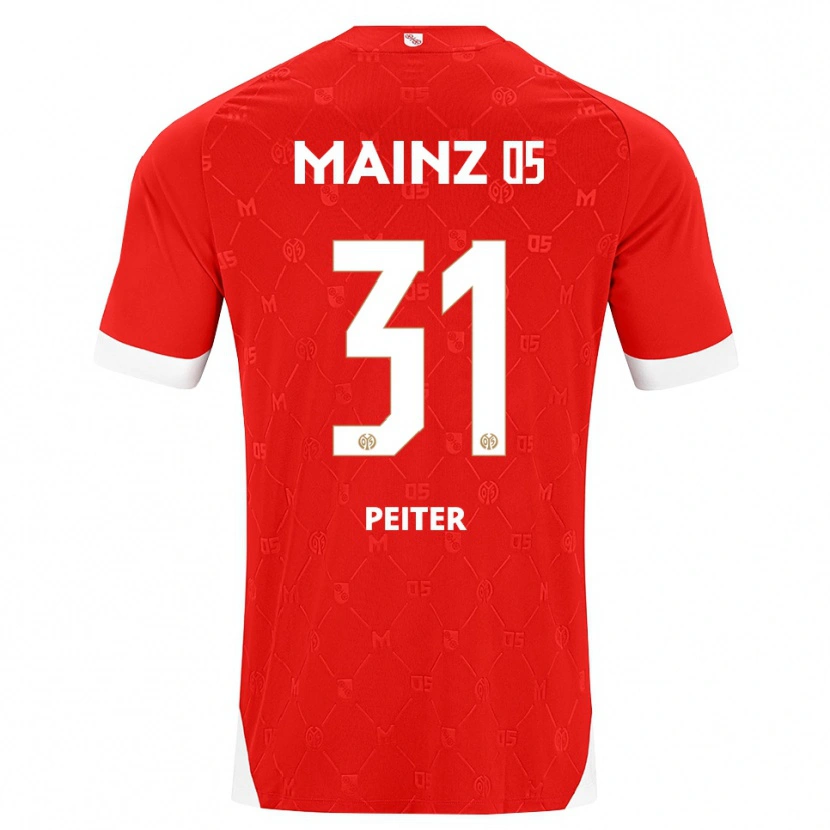 Danxen Femme Maillot Chiara Peiter #31 Rouge Blanc Tenues Domicile 2026/27 T-Shirt