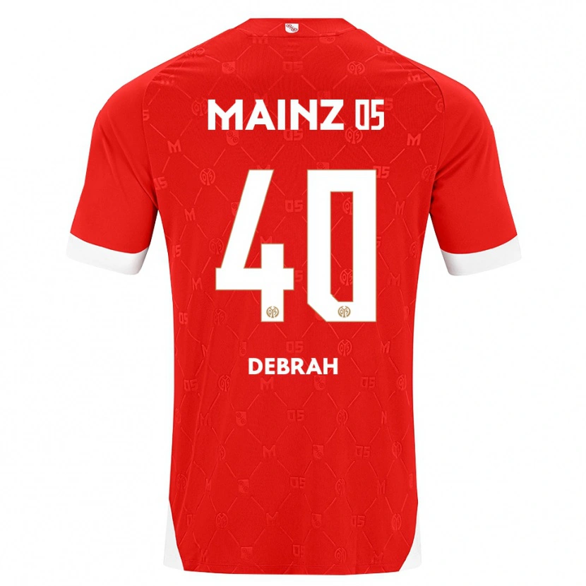 Danxen Femme Maillot Jeremiah Debrah #40 Rouge Blanc Tenues Domicile 2026/27 T-Shirt