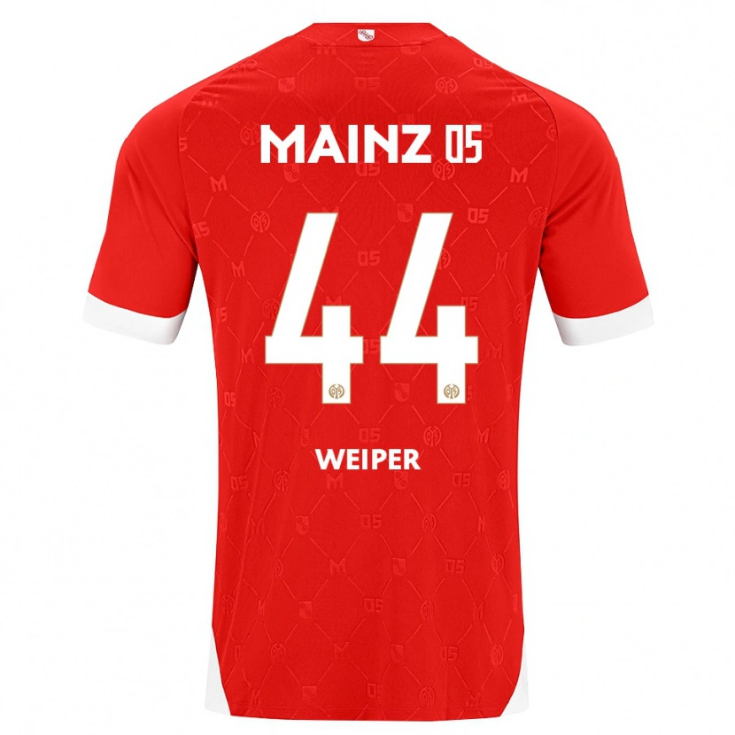 Danxen Femme Maillot Nelson Weiper #44 Rouge Blanc Tenues Domicile 2026/27 T-Shirt