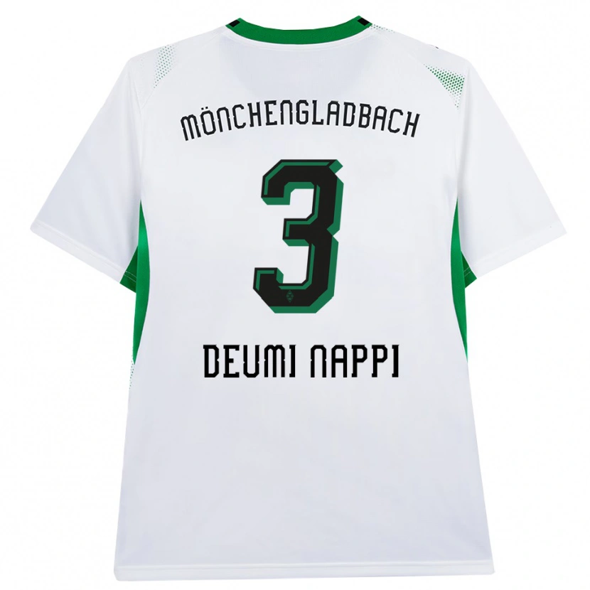 Danxen Femme Maillot Dimitrie Deumi Nappi #3 Blanc Noir Vert Tenues Domicile 2026/27 T-Shirt