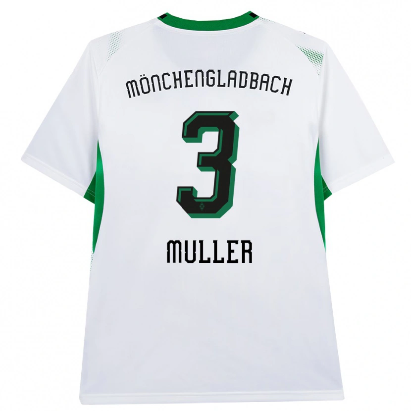 Danxen Femme Maillot Barbara Müller #3 Blanc Noir Vert Tenues Domicile 2026/27 T-Shirt