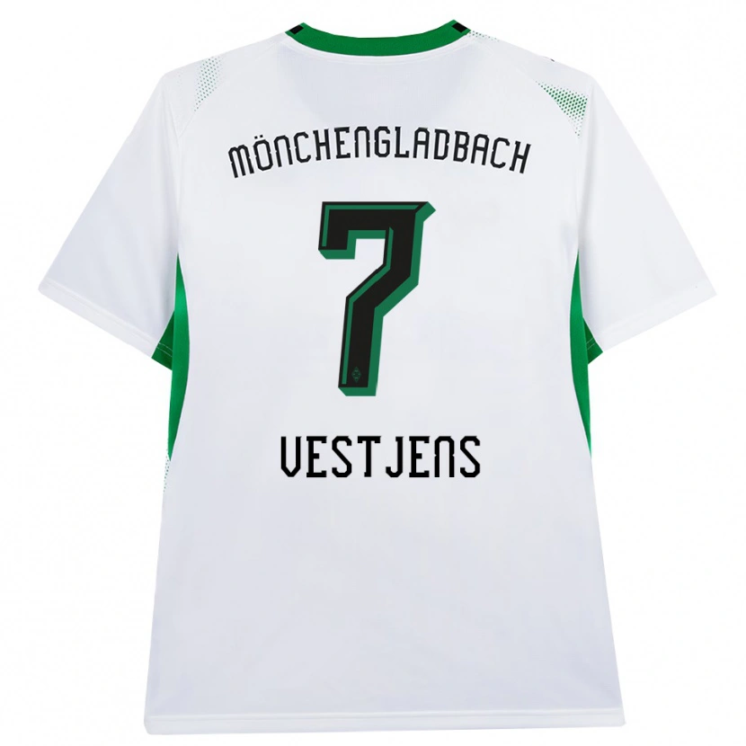 Danxen Femme Maillot Kenny Vestjens #7 Blanc Noir Vert Tenues Domicile 2026/27 T-Shirt