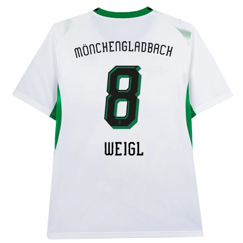 Danxen Femme Maillot Julian Weigl #8 Blanc Noir Vert Tenues Domicile 2026/27 T-Shirt
