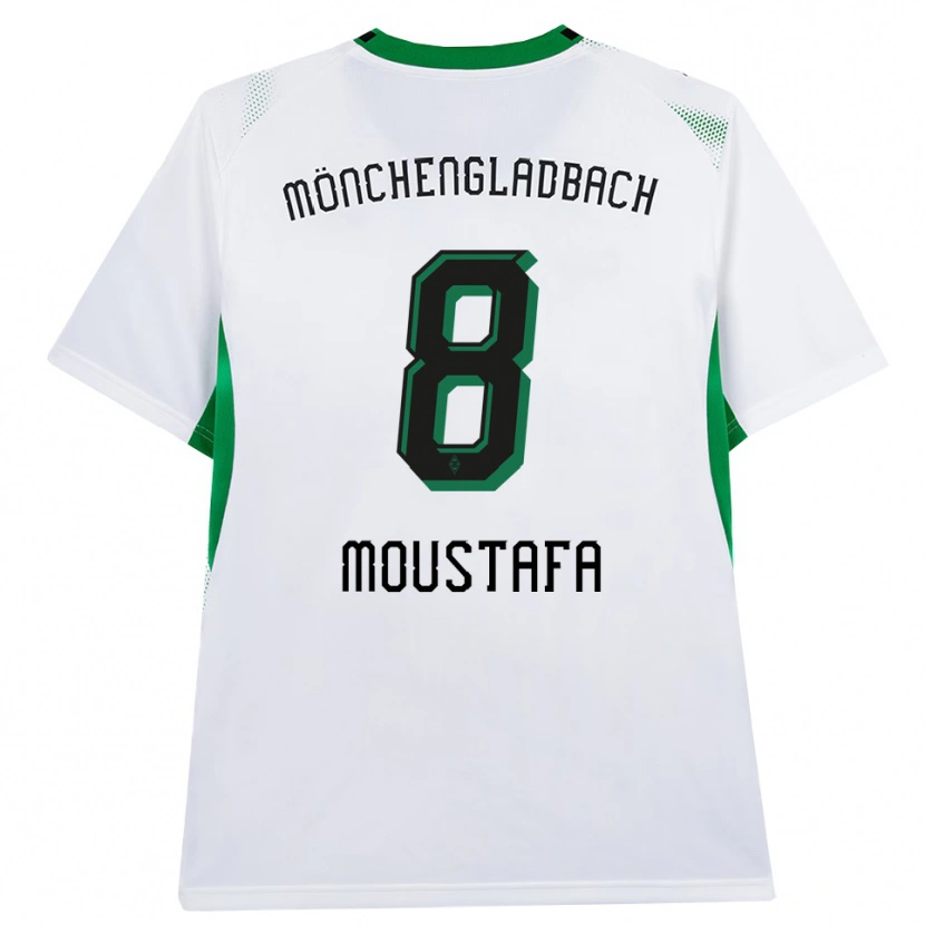 Danxen Femme Maillot Moustafa Ashraf Moustafa #8 Blanc Noir Vert Tenues Domicile 2026/27 T-Shirt