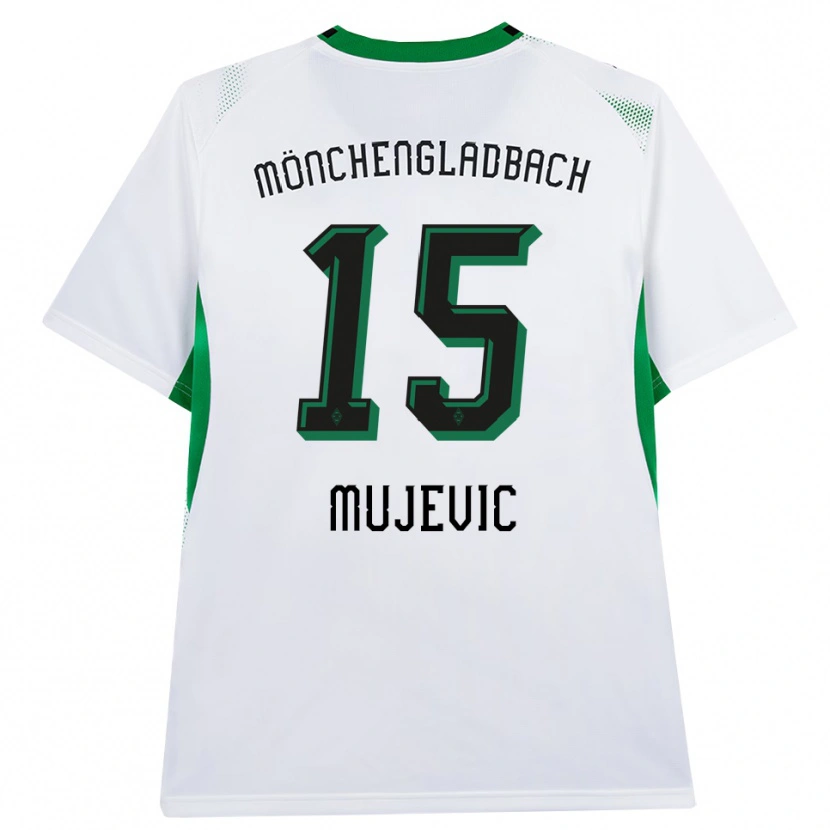 Danxen Femme Maillot Samin Mujevic #15 Blanc Noir Vert Tenues Domicile 2026/27 T-Shirt