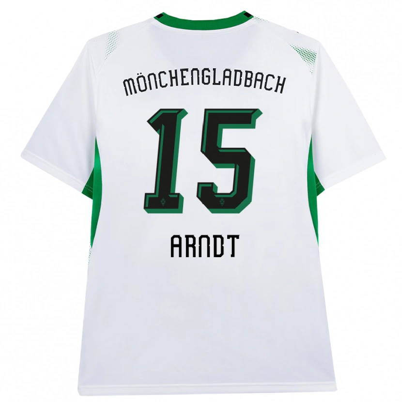 Danxen Femme Maillot Leo Arndt #15 Blanc Noir Vert Tenues Domicile 2026/27 T-Shirt