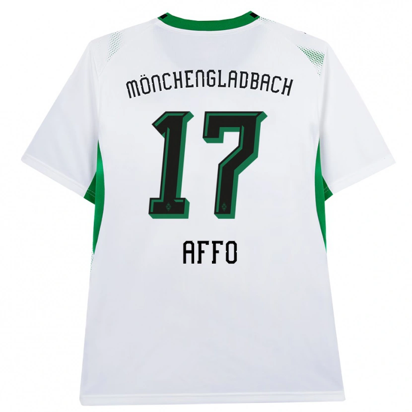 Danxen Femme Maillot Karim Affo #17 Blanc Noir Vert Tenues Domicile 2026/27 T-Shirt