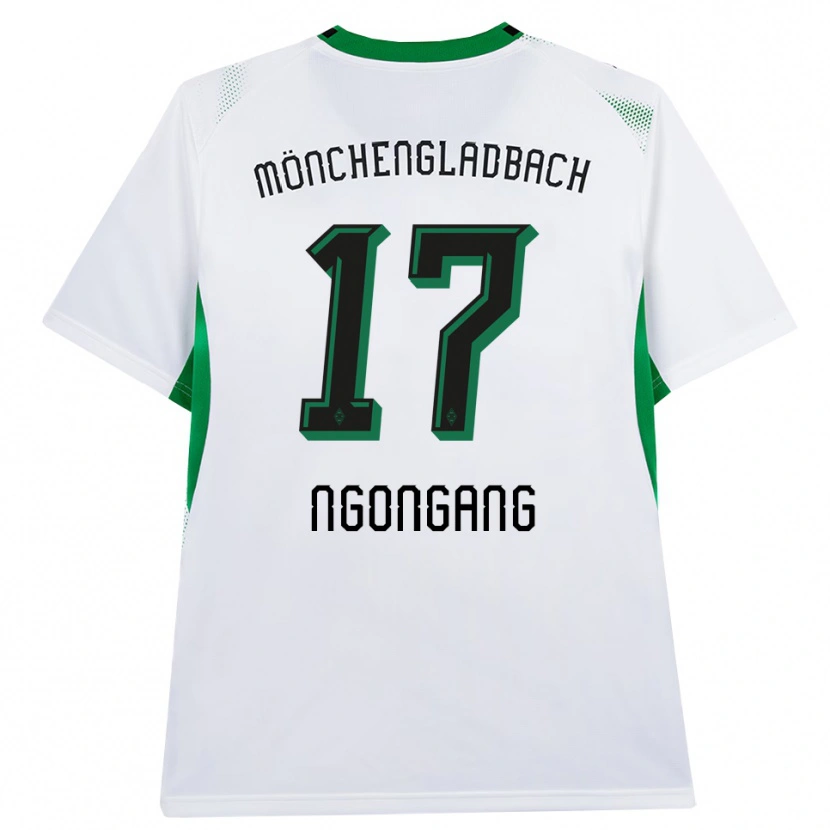 Danxen Femme Maillot Johann Ngongang #17 Blanc Noir Vert Tenues Domicile 2026/27 T-Shirt