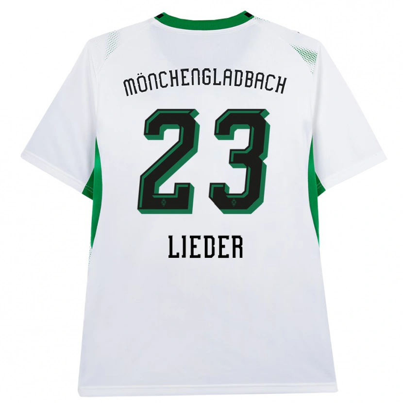 Danxen Femme Maillot Michel Lieder #23 Blanc Noir Vert Tenues Domicile 2026/27 T-Shirt