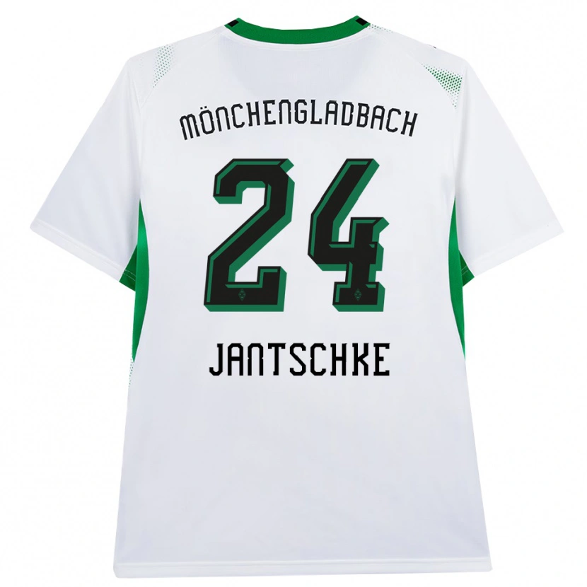 Danxen Femme Maillot Tony Jantschke #24 Blanc Noir Vert Tenues Domicile 2026/27 T-Shirt
